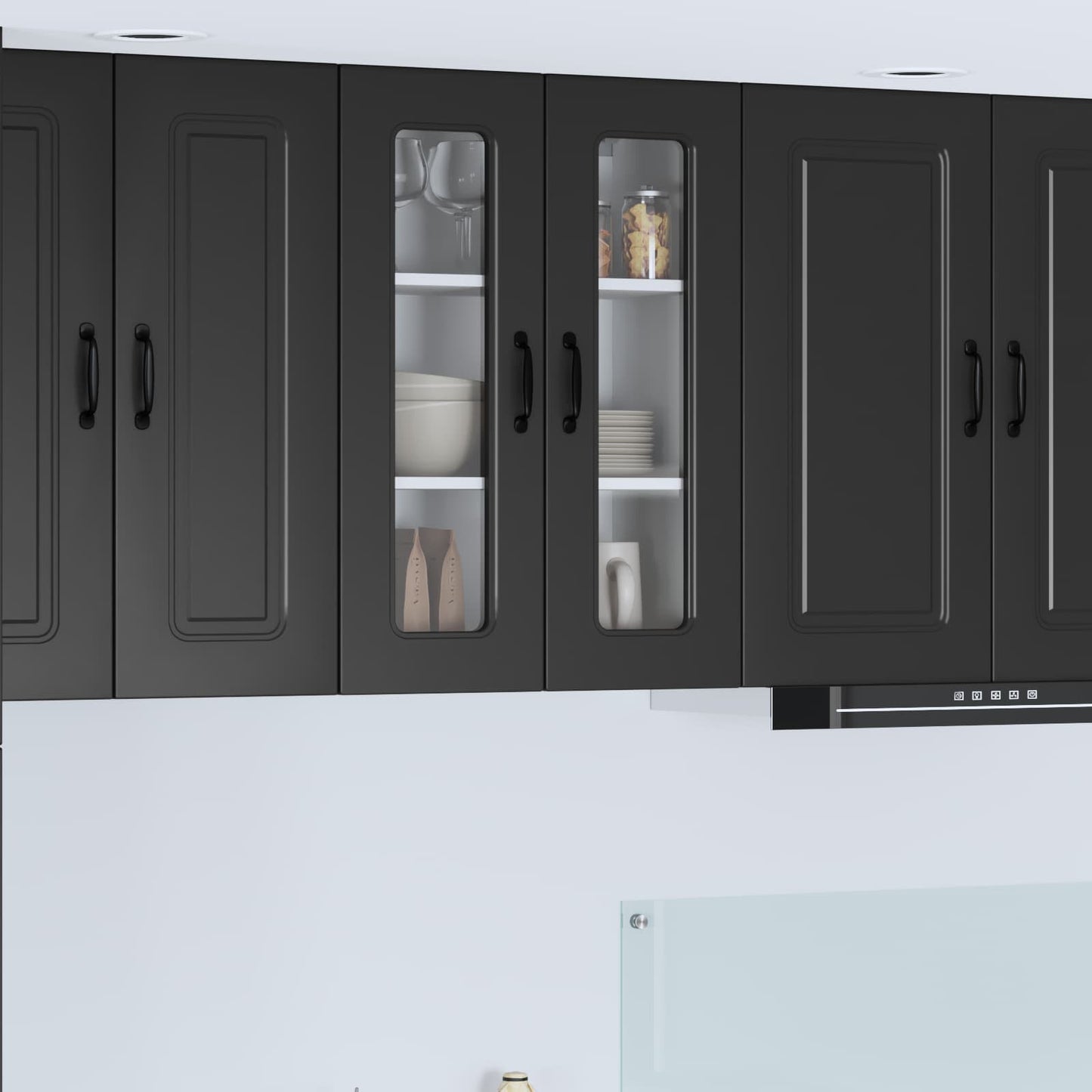 vidaXL Dishwasher Panel Kalmar Black 60 x 31 x 80 cm Engineered Wood