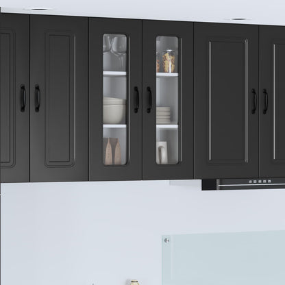 vidaXL Dishwasher Panel Kalmar Black 60 x 31 x 80 cm Engineered Wood