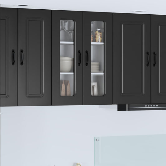vidaXL Dishwasher Panel Kalmar Black 60 x 31 x 80 cm Engineered Wood