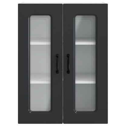 vidaXL Dishwasher Panel Kalmar Black 60 x 31 x 80 cm Engineered Wood
