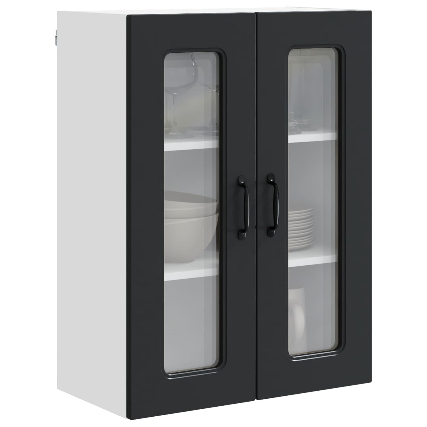 vidaXL Dishwasher Panel Kalmar Black 60 x 31 x 80 cm Engineered Wood
