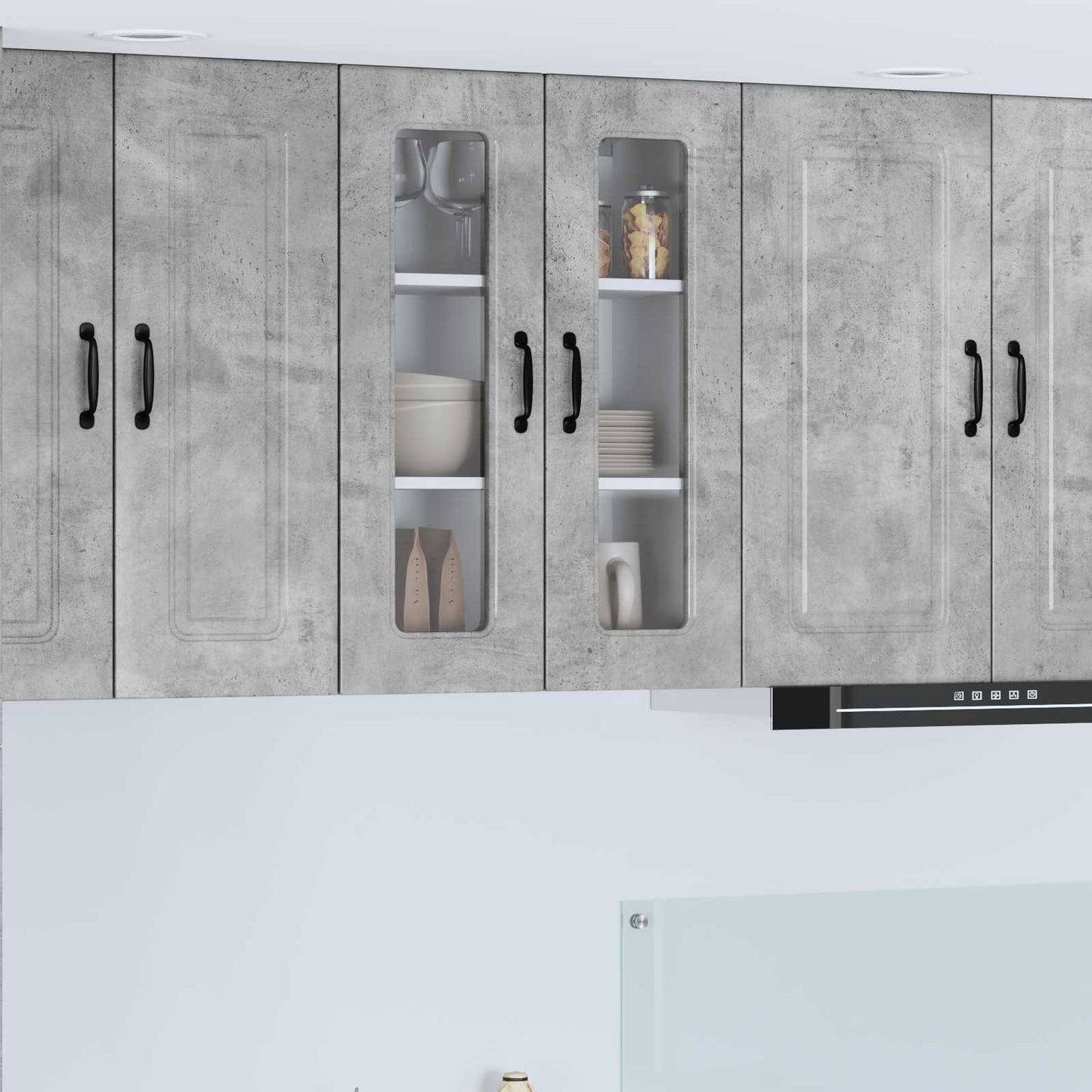 vidaXL Dishwasher Panel Kalmar Concrete Grey 60 x 31 x 80 cm