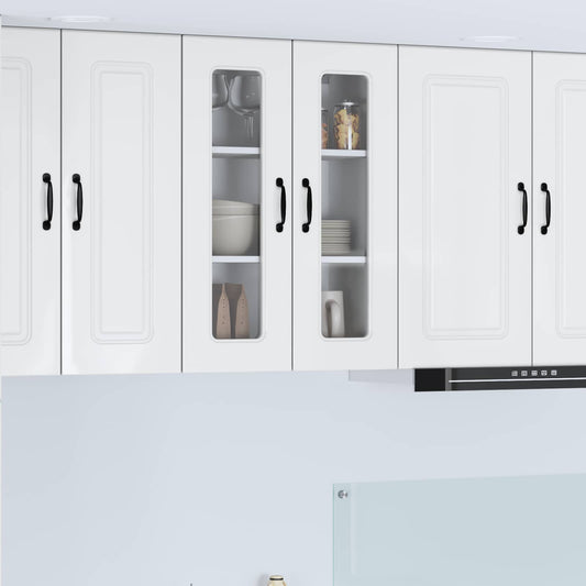 vidaXL Dishwasher Panel Kalmar High Gloss White 60 x 31 x 80 cm