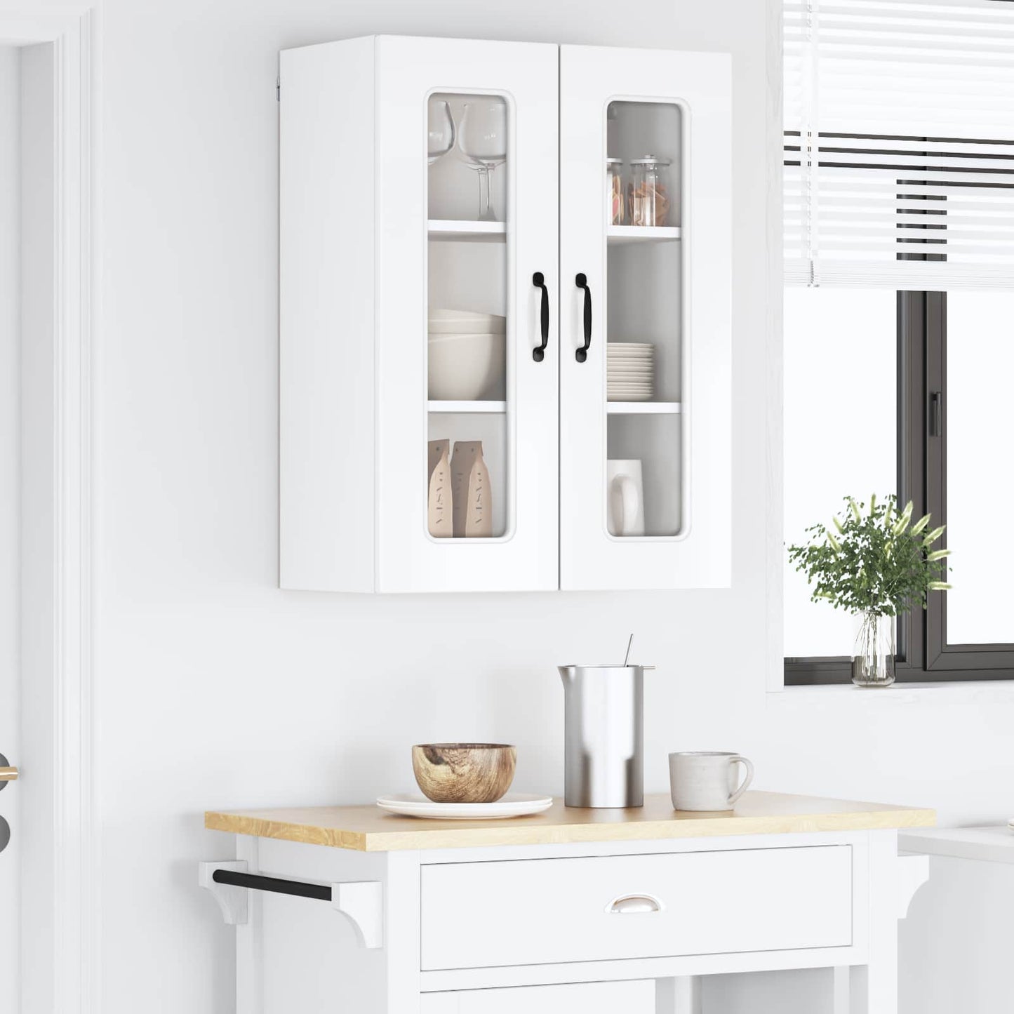 vidaXL Dishwasher Panel Kalmar High Gloss White 60 x 31 x 80 cm