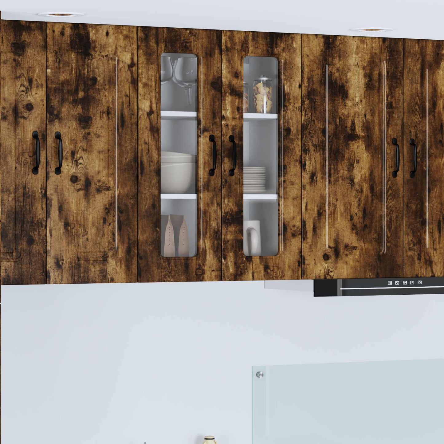 vidaXL Dishwasher Panel Kalmar Smoked Oak 60 x 31 x 80 cm