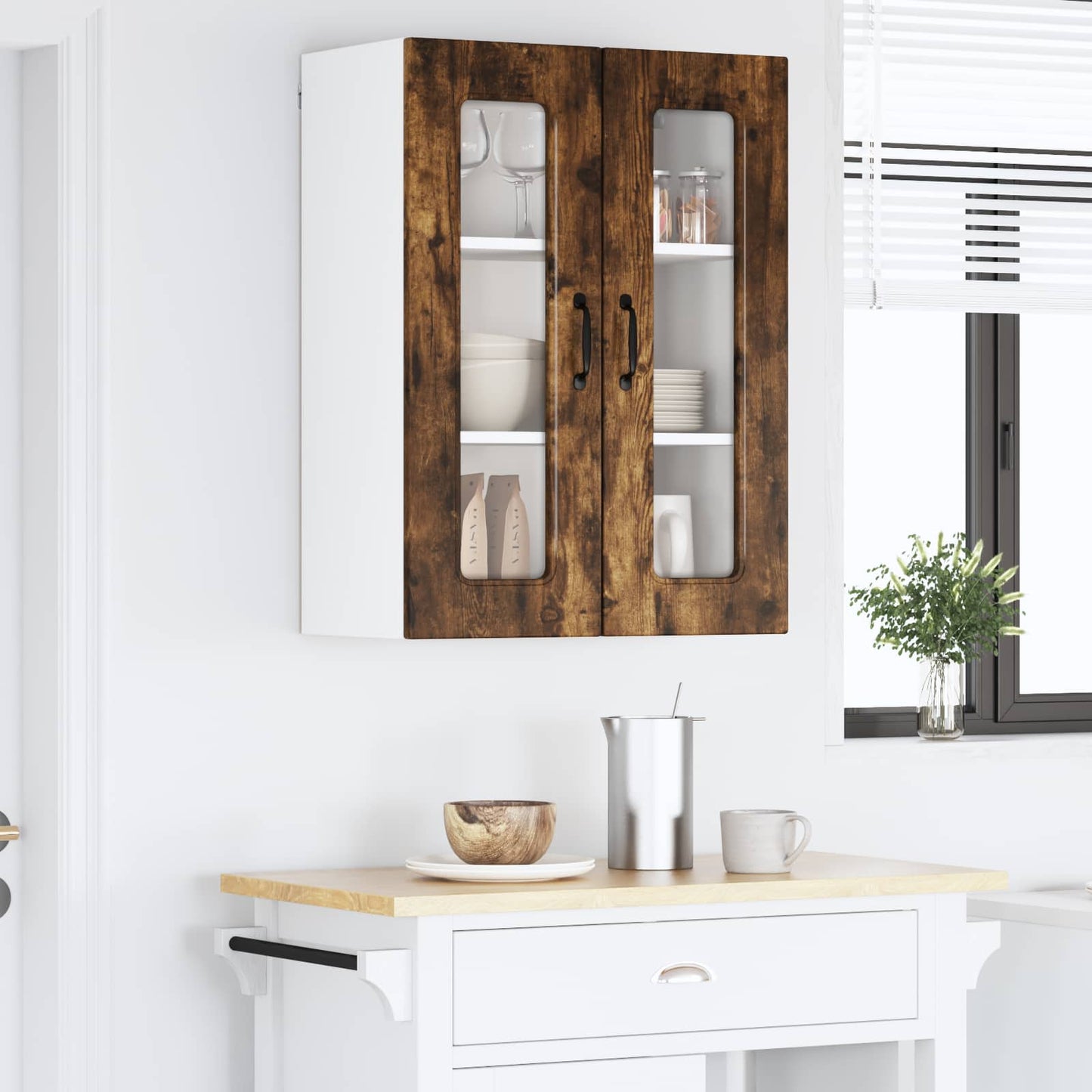 vidaXL Dishwasher Panel Kalmar Smoked Oak 60 x 31 x 80 cm