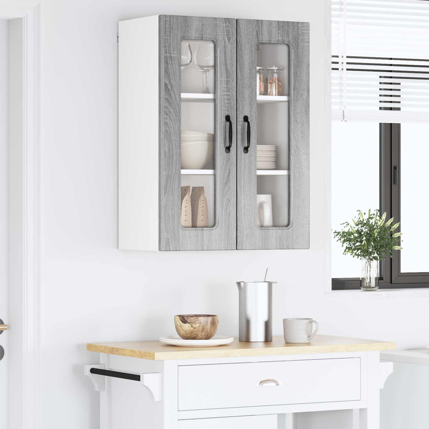 vidaXL Dishwasher Panel Kalmar Grey Sonoma 60 x 31 x 80 cm