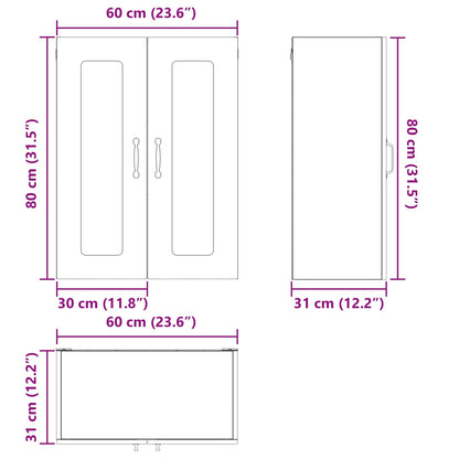 vidaXL Dishwasher Panel Kalmar Old Wood 60 x 31 x 80 cm