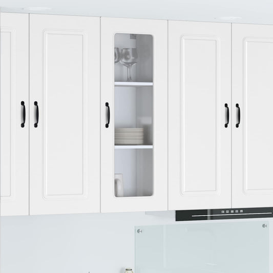 vidaXL Dishwasher Panel Kalmar White 40 x 31 x 100 cm Engineered Wood