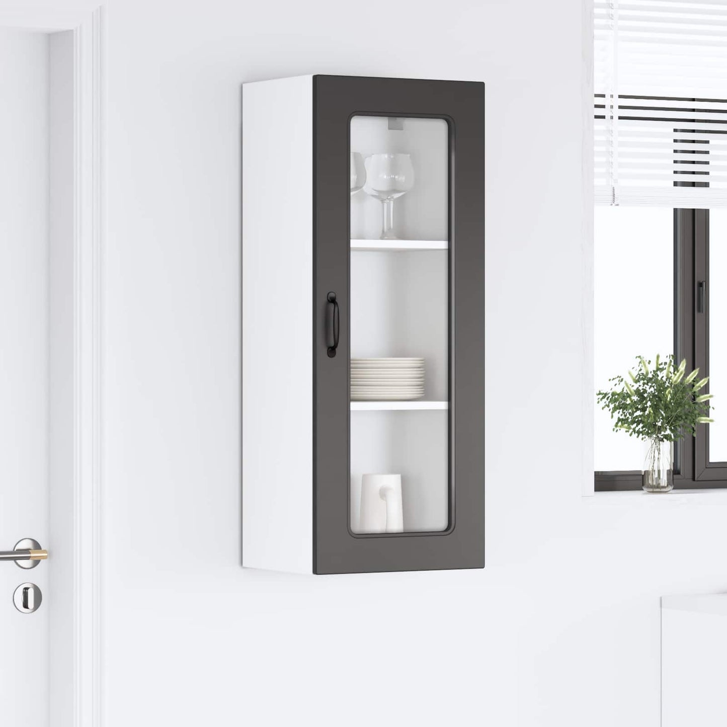 vidaXL Dishwasher Panel Kalmar Black 40 x 31 x 100 cm Engineered Wood