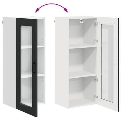 vidaXL Dishwasher Panel Kalmar Black 40 x 31 x 100 cm Engineered Wood