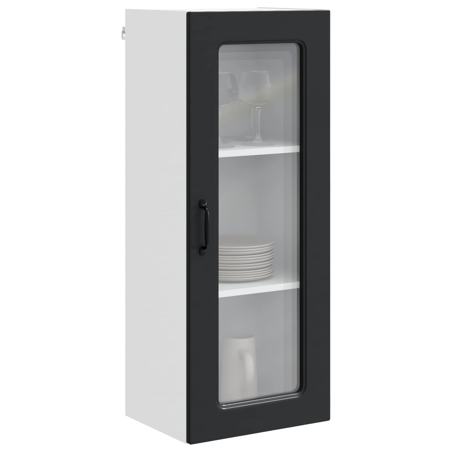vidaXL Dishwasher Panel Kalmar Black 40 x 31 x 100 cm Engineered Wood