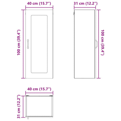 vidaXL Dishwasher Panel Kalmar Concrete Grey 40 x 31 x 100 cm