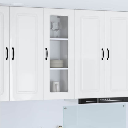 vidaXL Dishwasher Panel Kalmar High Gloss White 40 x 31 x 100 cm