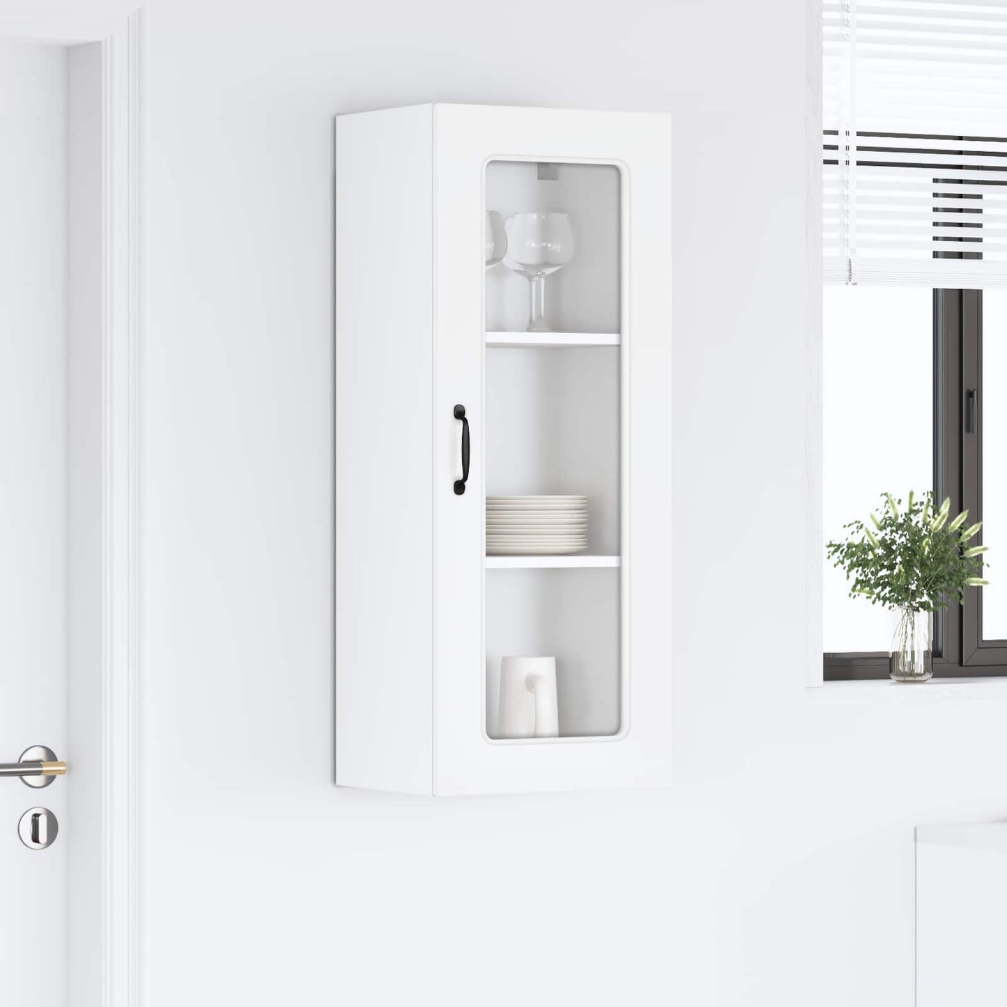 vidaXL Dishwasher Panel Kalmar High Gloss White 40 x 31 x 100 cm