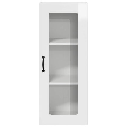 vidaXL Dishwasher Panel Kalmar High Gloss White 40 x 31 x 100 cm