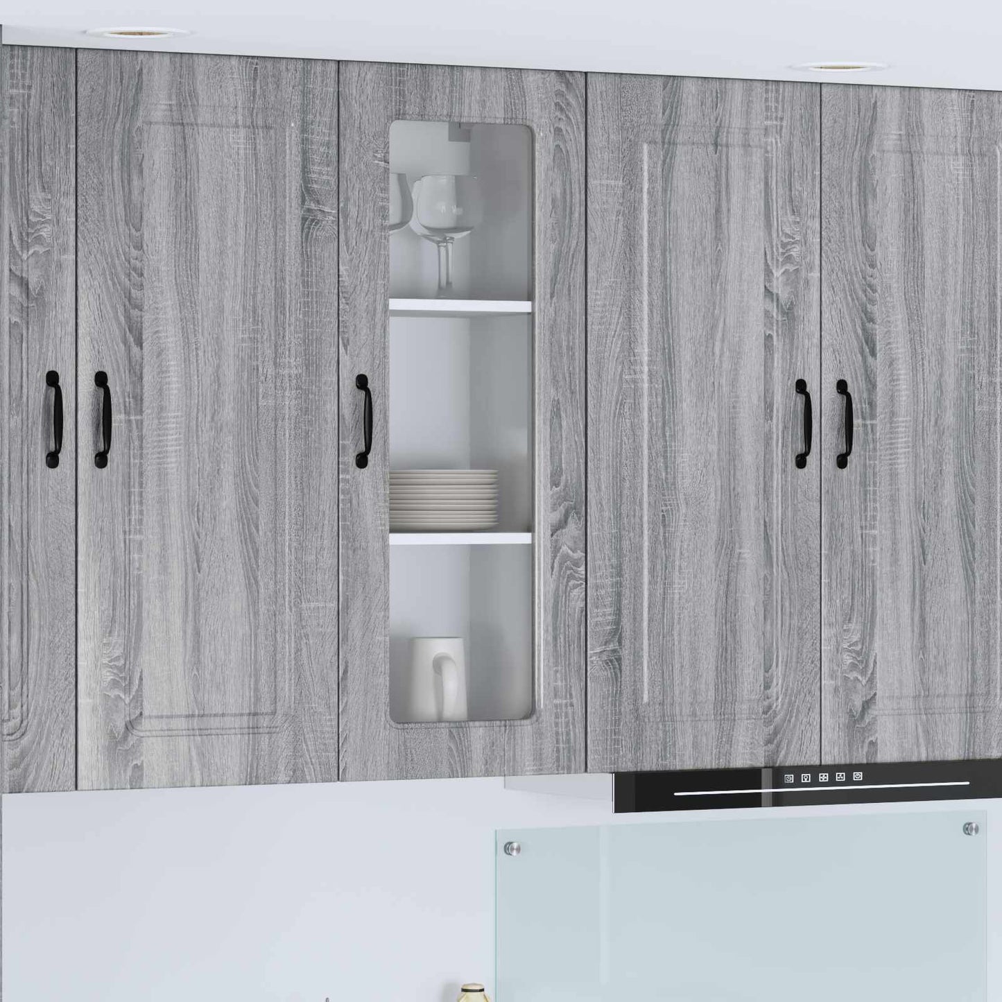 vidaXL Dishwasher Panel Kalmar Grey Sonoma 40 x 31 x 100 cm