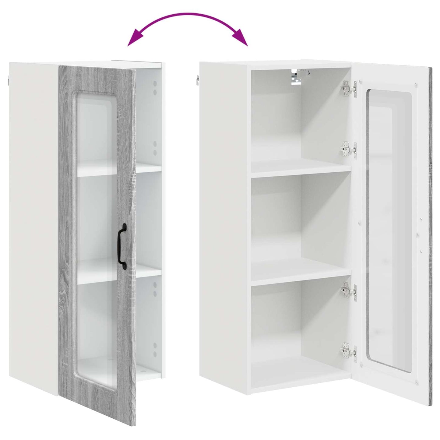 vidaXL Dishwasher Panel Kalmar Grey Sonoma 40 x 31 x 100 cm