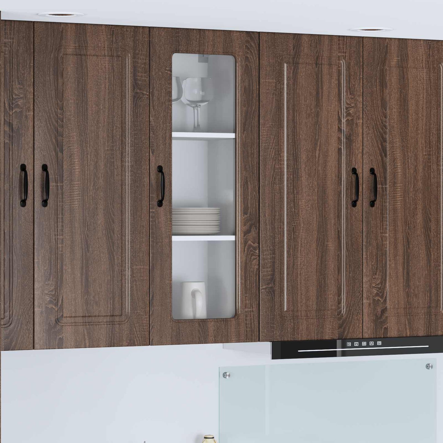 vidaXL Dishwasher Panel Kalmar Brown Oak 40 x 31 x 100 cm