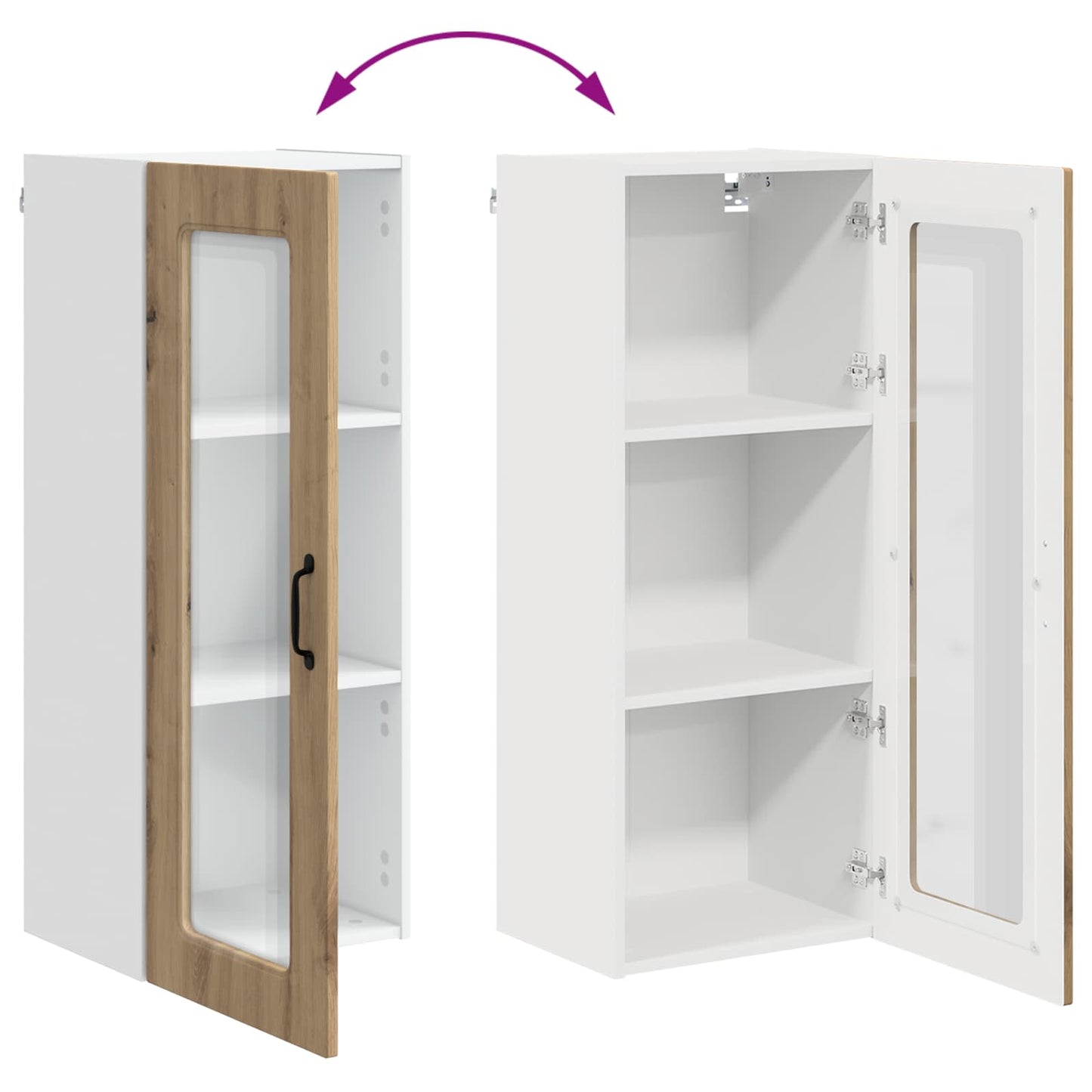 vidaXL Dishwasher Panel Kalmar Artisan Oak 40 x 31 x 100 cm
