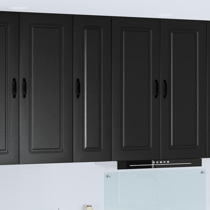 vidaXL Dishwasher Panel Kalmar Black 30 x 31 x 100 cm Engineered Wood