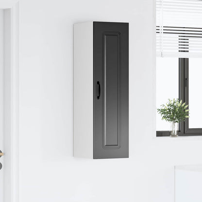 vidaXL Dishwasher Panel Kalmar Black 30 x 31 x 100 cm Engineered Wood