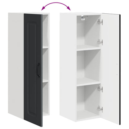 vidaXL Dishwasher Panel Kalmar Black 30 x 31 x 100 cm Engineered Wood