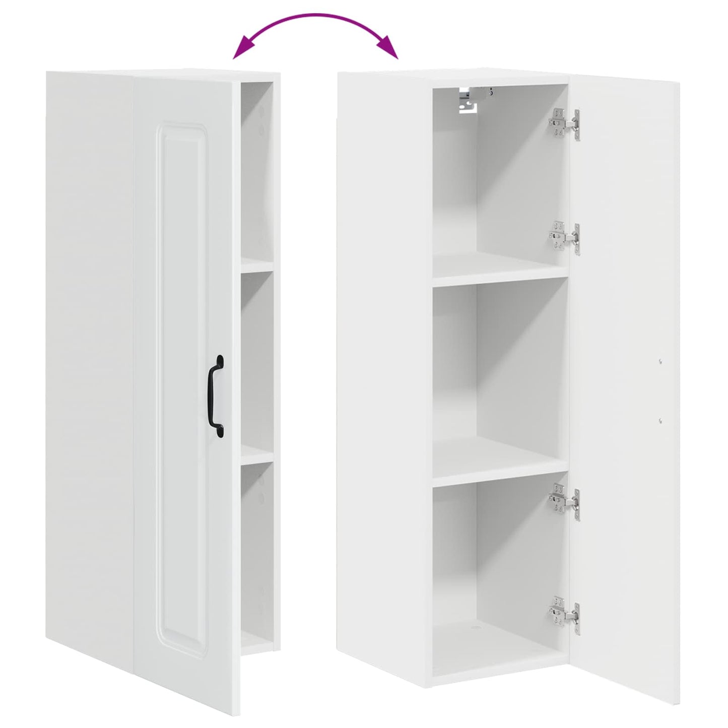 vidaXL Dishwasher Panel Kalmar High Gloss White 30 x 31 x 100 cm