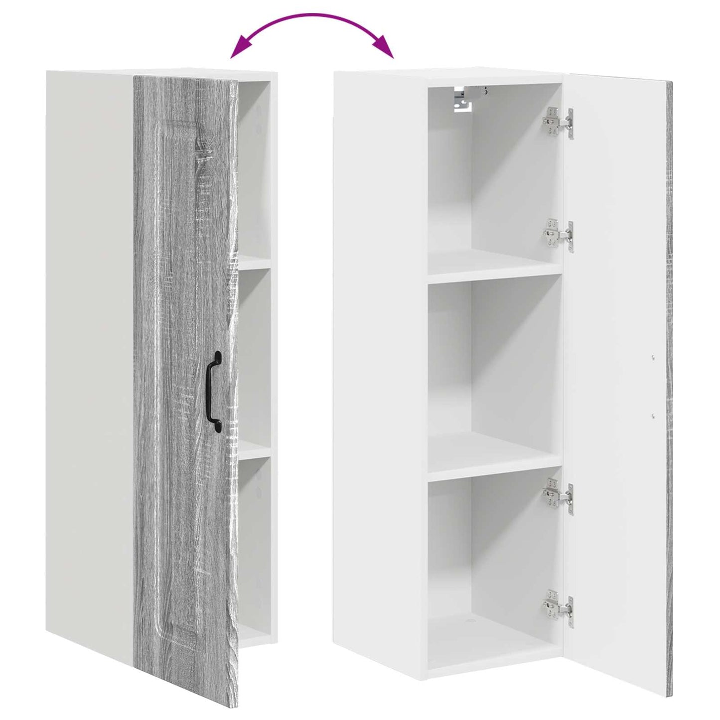 vidaXL Dishwasher Panel Kalmar Grey Sonoma 30 x 31 x 100 cm