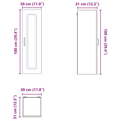 vidaXL Dishwasher Panel Kalmar Old Wood 30 x 31 x 100 cm