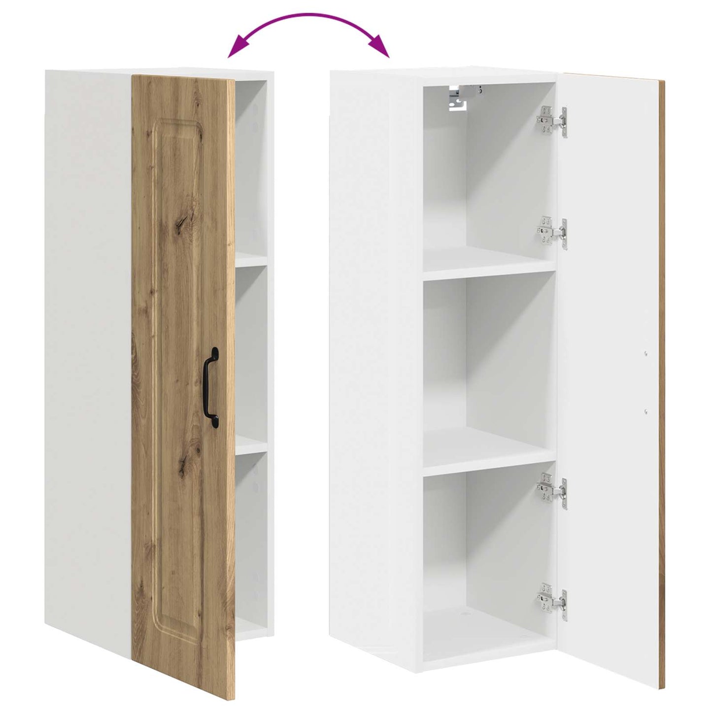 vidaXL Dishwasher Panel Kalmar Artisan Oak 30 x 31 x 100 cm