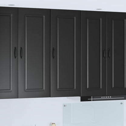 vidaXL Dishwasher Panel Kalmar Black 40 x 31 x 100 cm Engineered Wood