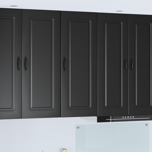 vidaXL Dishwasher Panel Kalmar Black 40 x 31 x 100 cm Engineered Wood