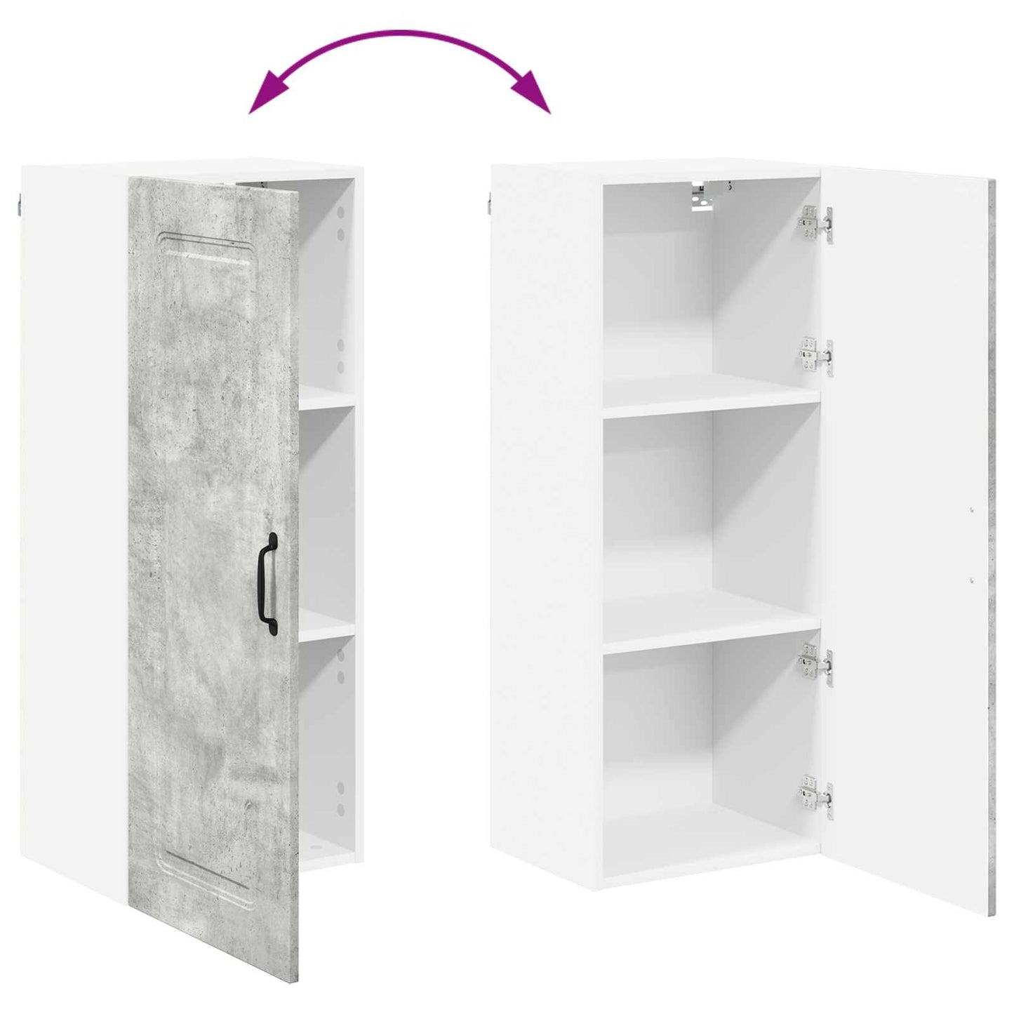 vidaXL Dishwasher Panel Kalmar Concrete Grey 40 x 31 x 100 cm