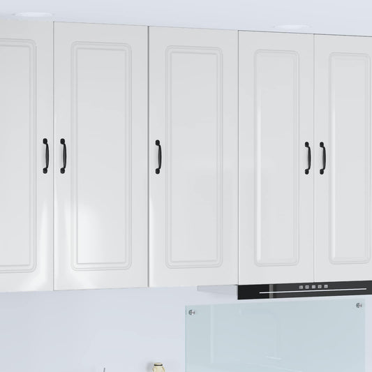 vidaXL Dishwasher Panel Kalmar High Gloss White 40 x 31 x 100 cm