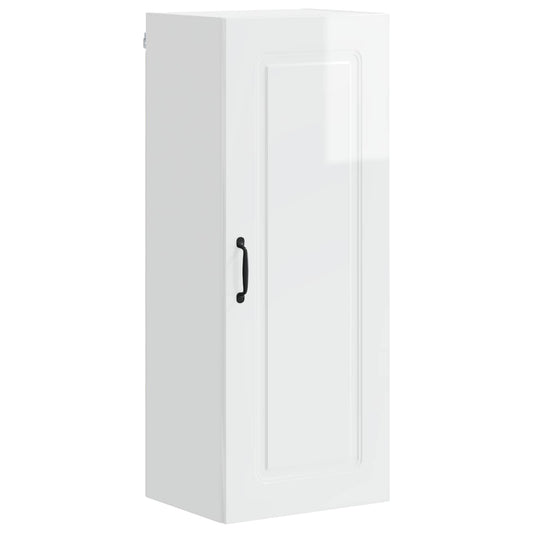 vidaXL Dishwasher Panel Kalmar High Gloss White 40 x 31 x 100 cm