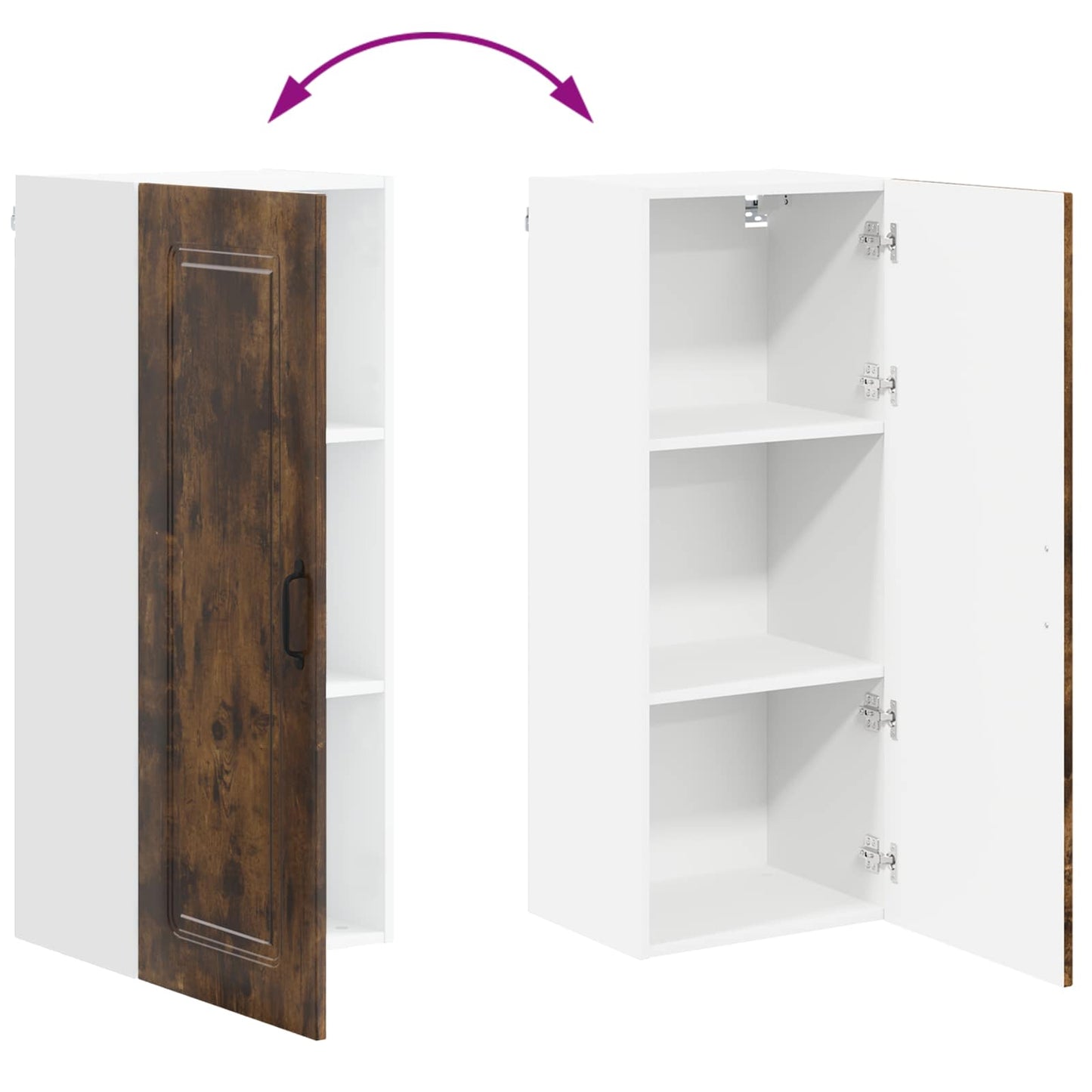 vidaXL Dishwasher Panel Kalmar Smoked Oak 40 x 31 x 100 cm