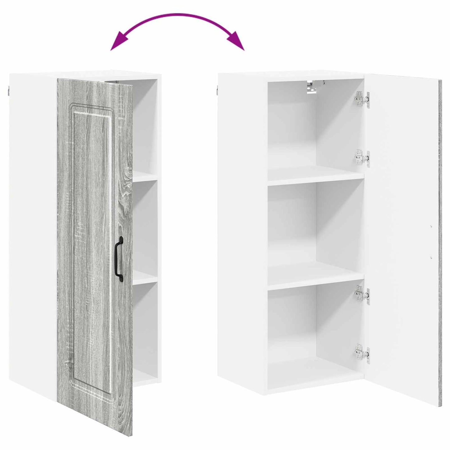 vidaXL Dishwasher Panel Kalmar Grey Sonoma 40 x 31 x 100 cm