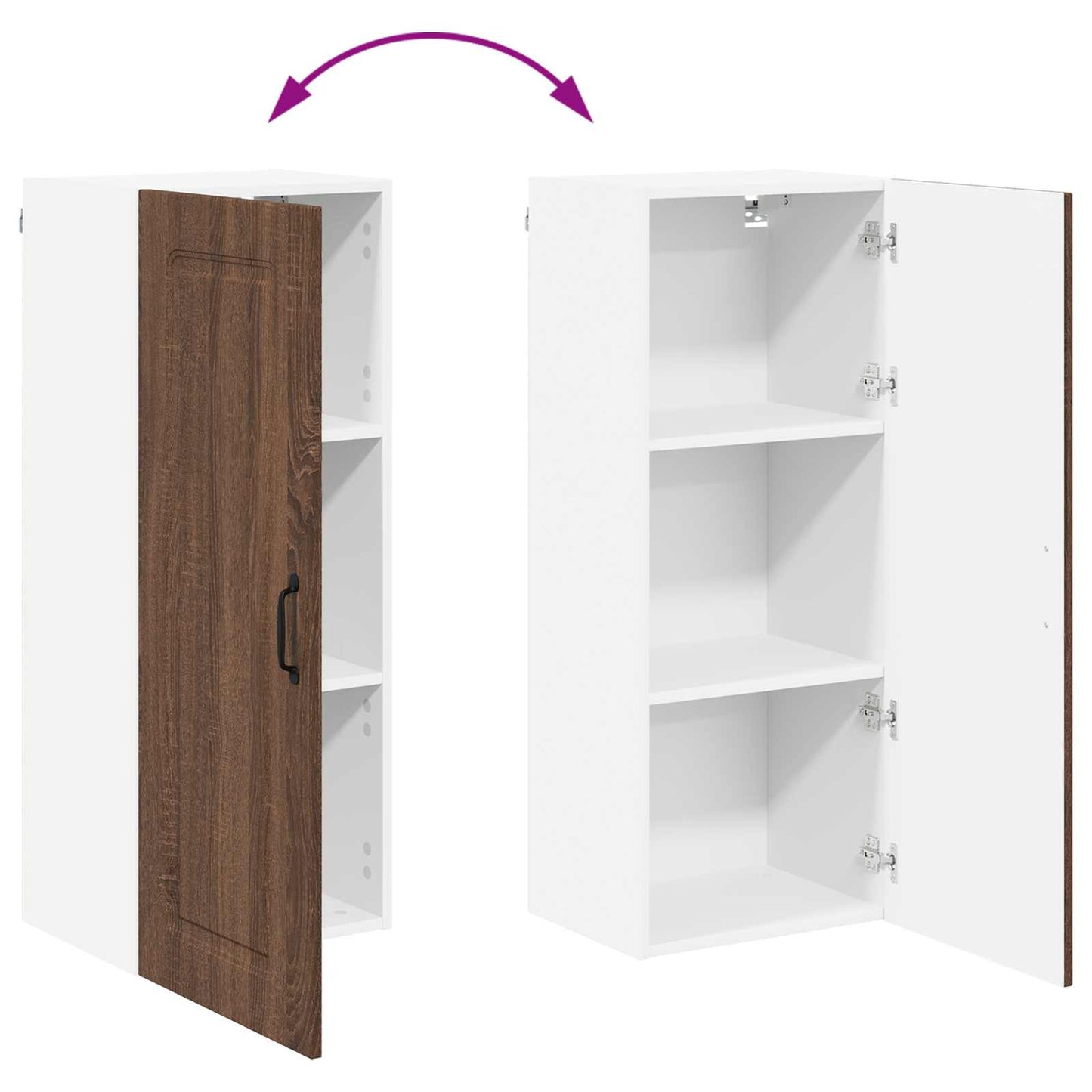 vidaXL Dishwasher Panel Kalmar Brown Oak 40 x 31 x 100 cm