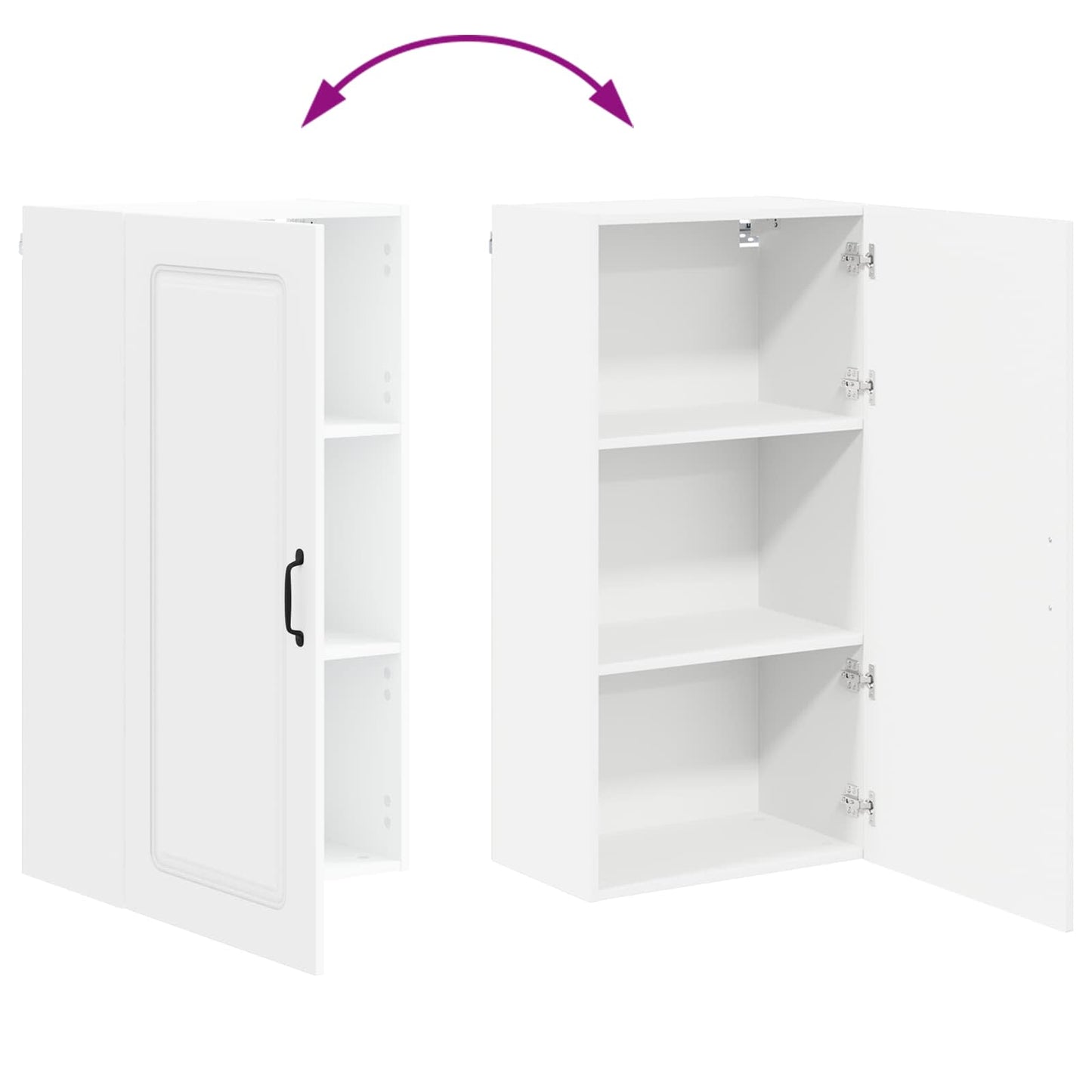 vidaXL Dishwasher Panel Kalmar White 50 x 31 x 100 cm Engineered Wood