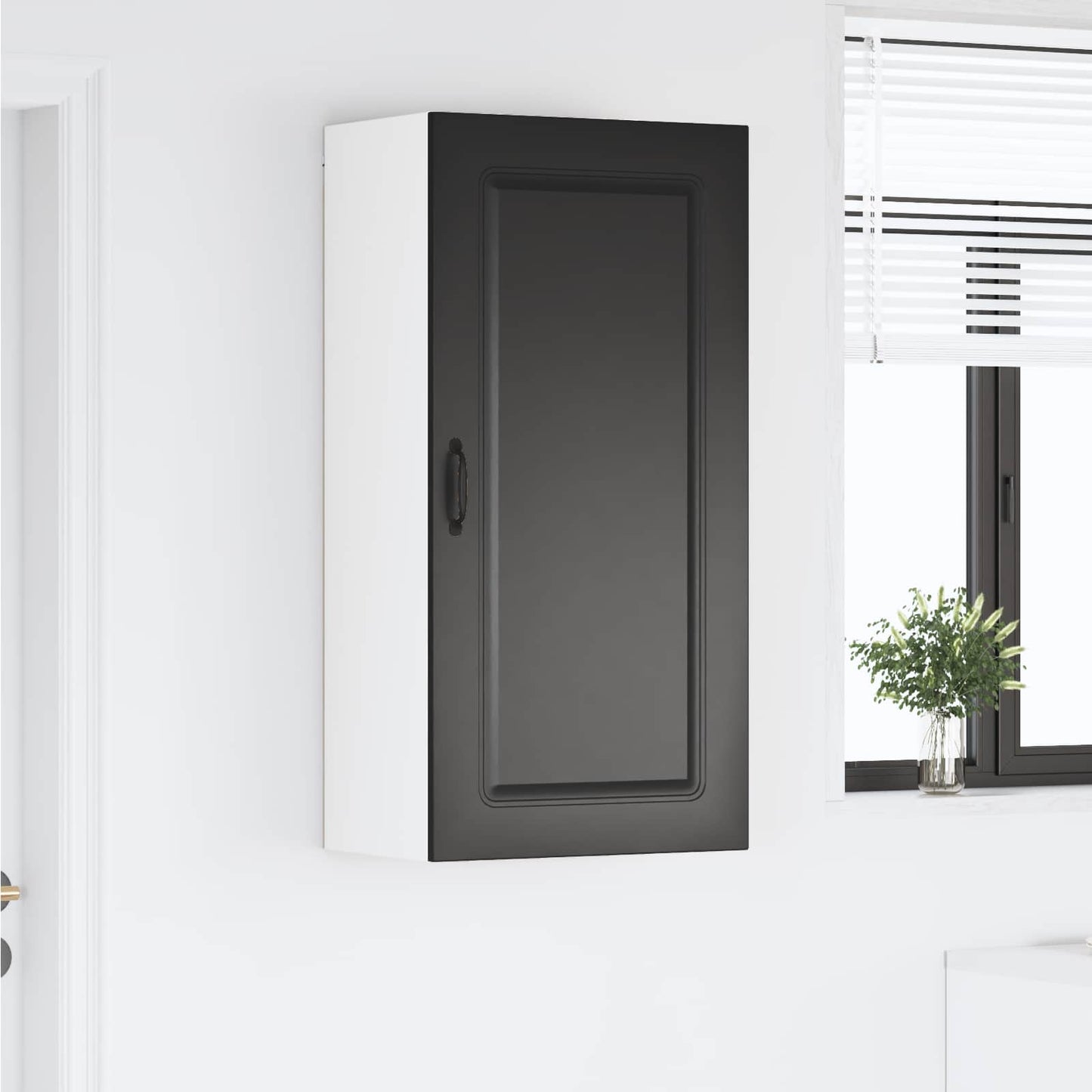 vidaXL Dishwasher Panel Kalmar Black 50 x 31 x 100 cm Engineered Wood