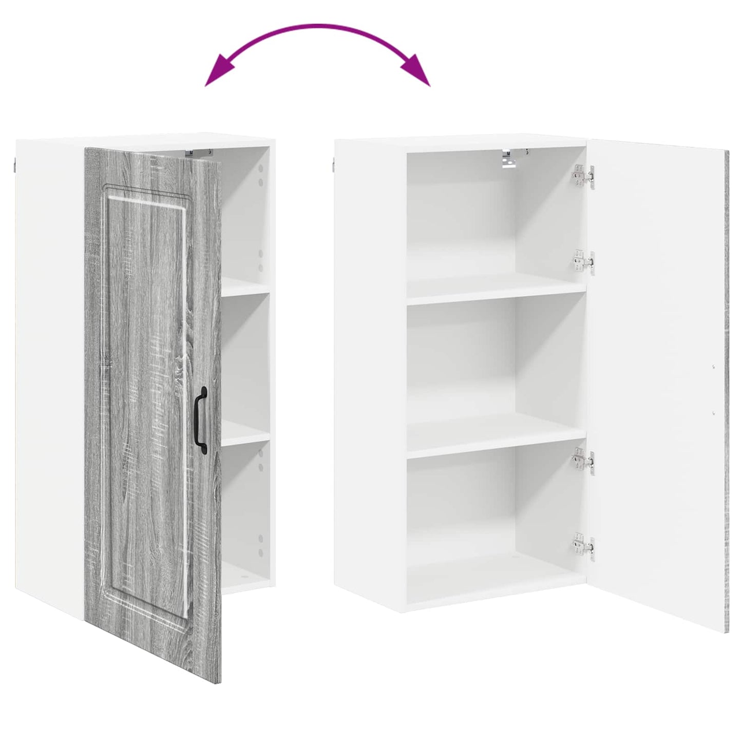 vidaXL Dishwasher Panel Kalmar Grey Sonoma 50 x 31 x 100 cm