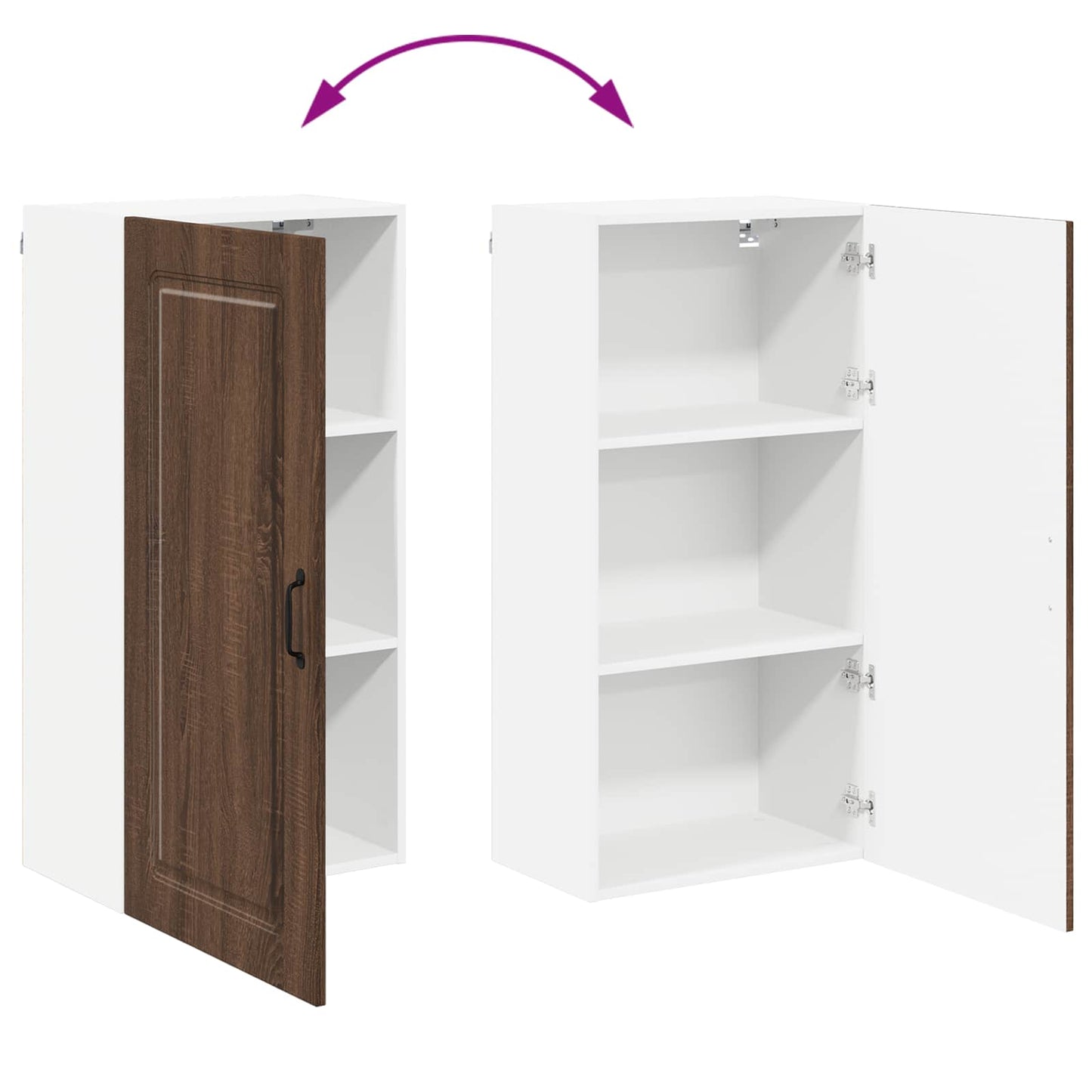 vidaXL Dishwasher Panel Kalmar Brown Oak 50 x 31 x 100 cm