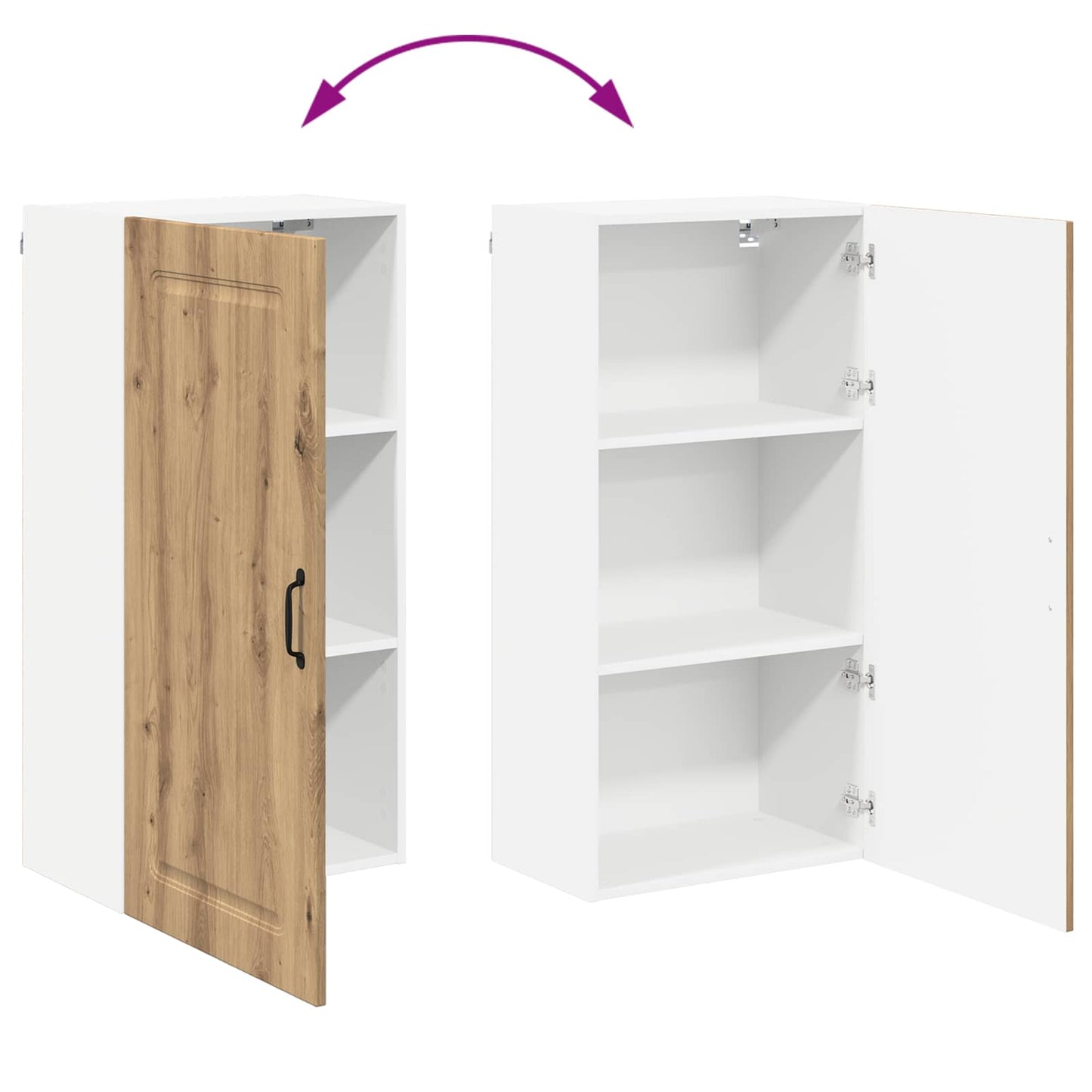 vidaXL Dishwasher Panel Kalmar Artisan Oak 50 x 31 x 100 cm