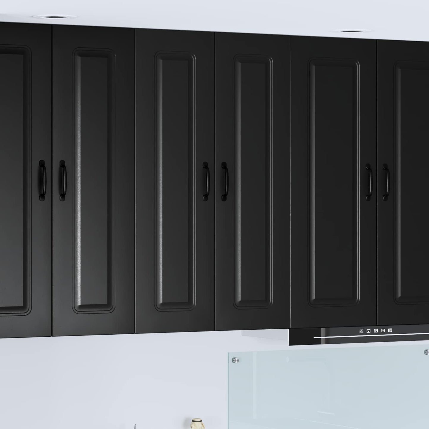 vidaXL Dishwasher Panel Kalmar Black 60 x 31 x 100 cm Engineered Wood