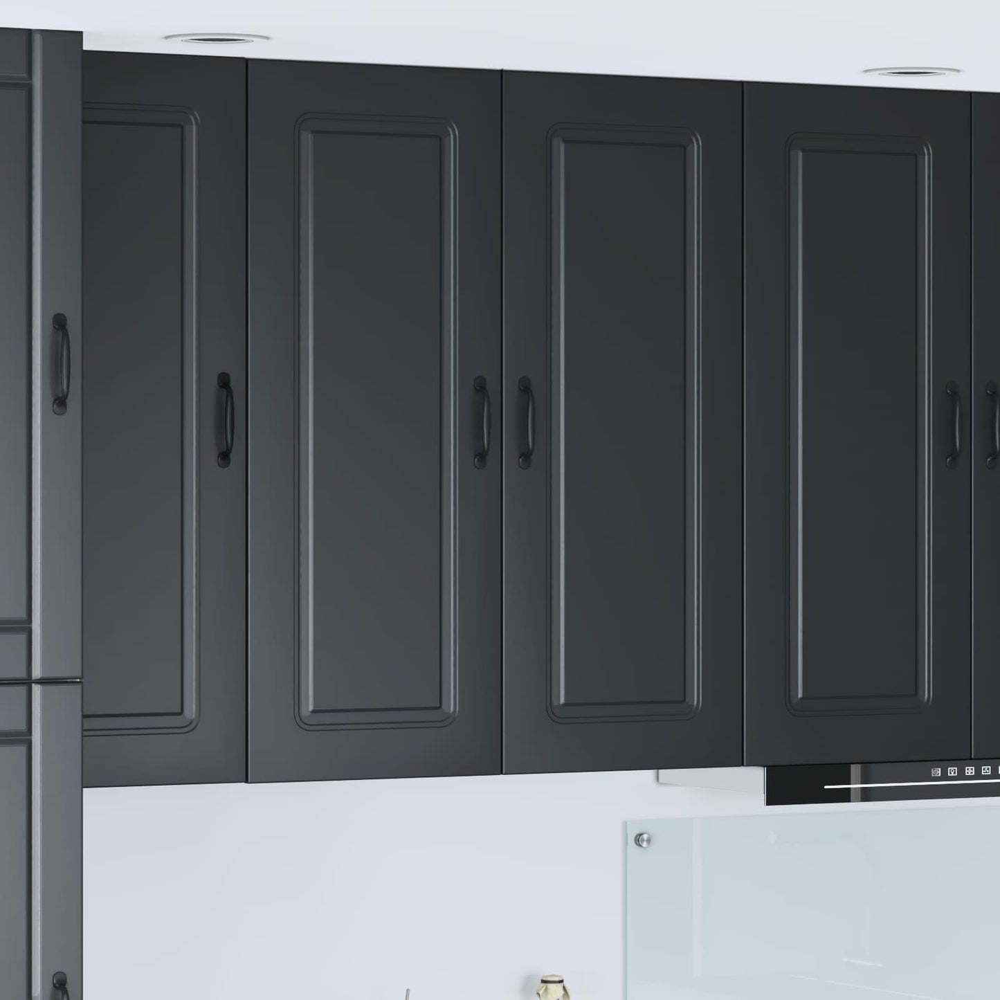 vidaXL Dishwasher Panel Kalmar Black 80 x 31 x 100 cm Engineered Wood