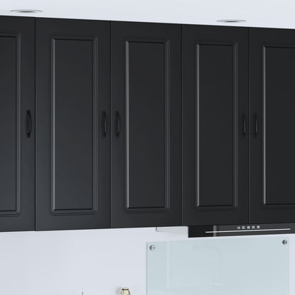 vidaXL Dishwasher Panel Kalmar Black 80 x 31 x 100 cm Engineered Wood
