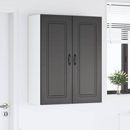 vidaXL Dishwasher Panel Kalmar Black 80 x 31 x 100 cm Engineered Wood