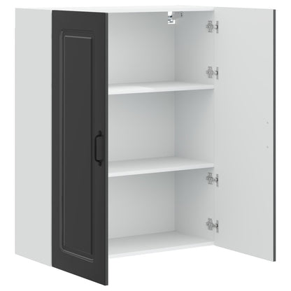 vidaXL Dishwasher Panel Kalmar Black 80 x 31 x 100 cm Engineered Wood