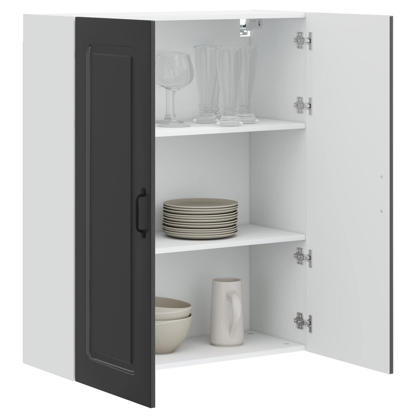 vidaXL Dishwasher Panel Kalmar Black 80 x 31 x 100 cm Engineered Wood